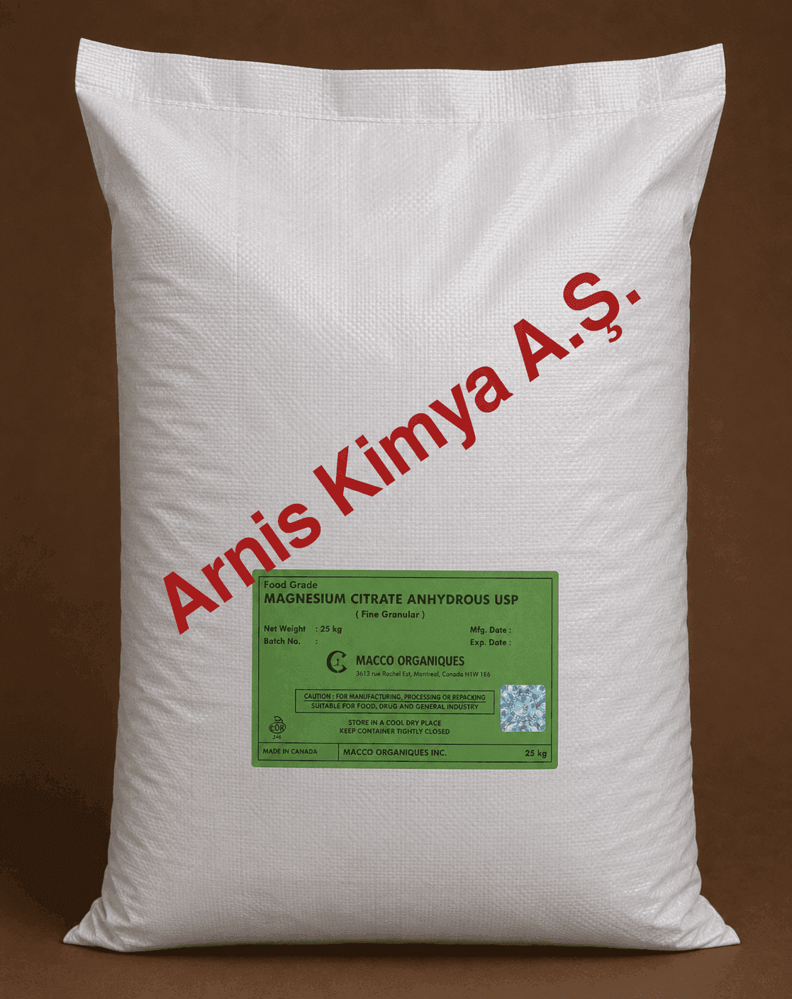 Magnezyum Sitrat (CAS 3344-18-1) - Gıda Katkı Maddeleri