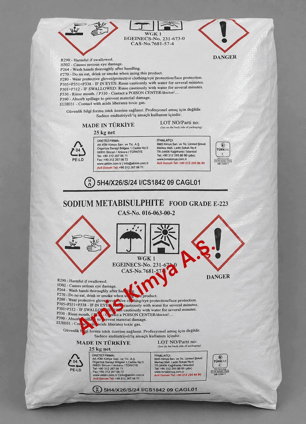 Sodyum Metabisülfit (CAS 7681-57-4) - Koruyucu ve Antioksidan Kimyasallar